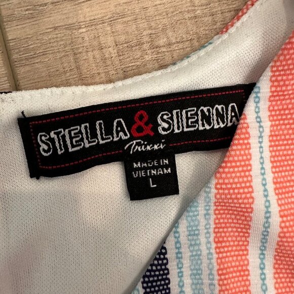 STELLA AND SIENNA STRIPED YOUTH GIRLS DRESS SIZE LARGE - Picture 5 of 8